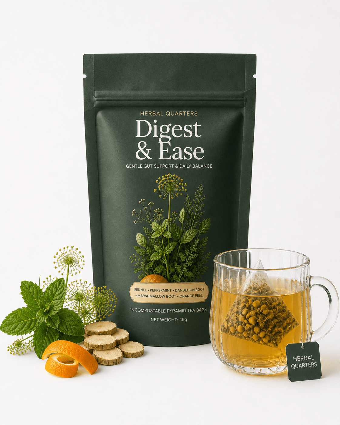 Digest & Ease Gut Health Tea - Herbal Quarters