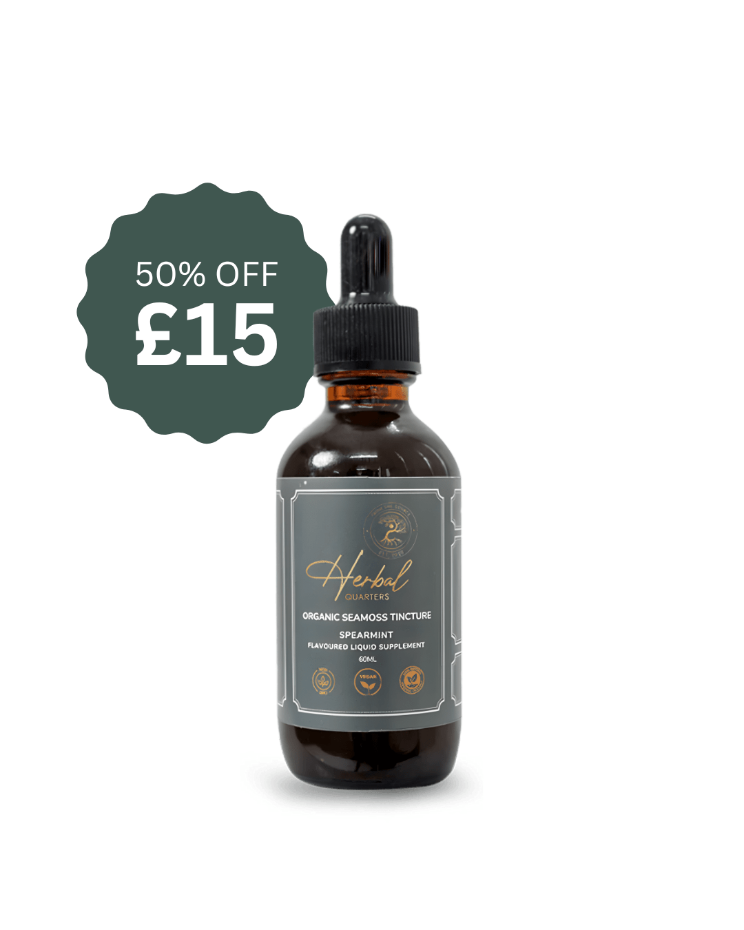 Black Friday Special Seamoss Tincture - Spearmint - Herbal Quarters