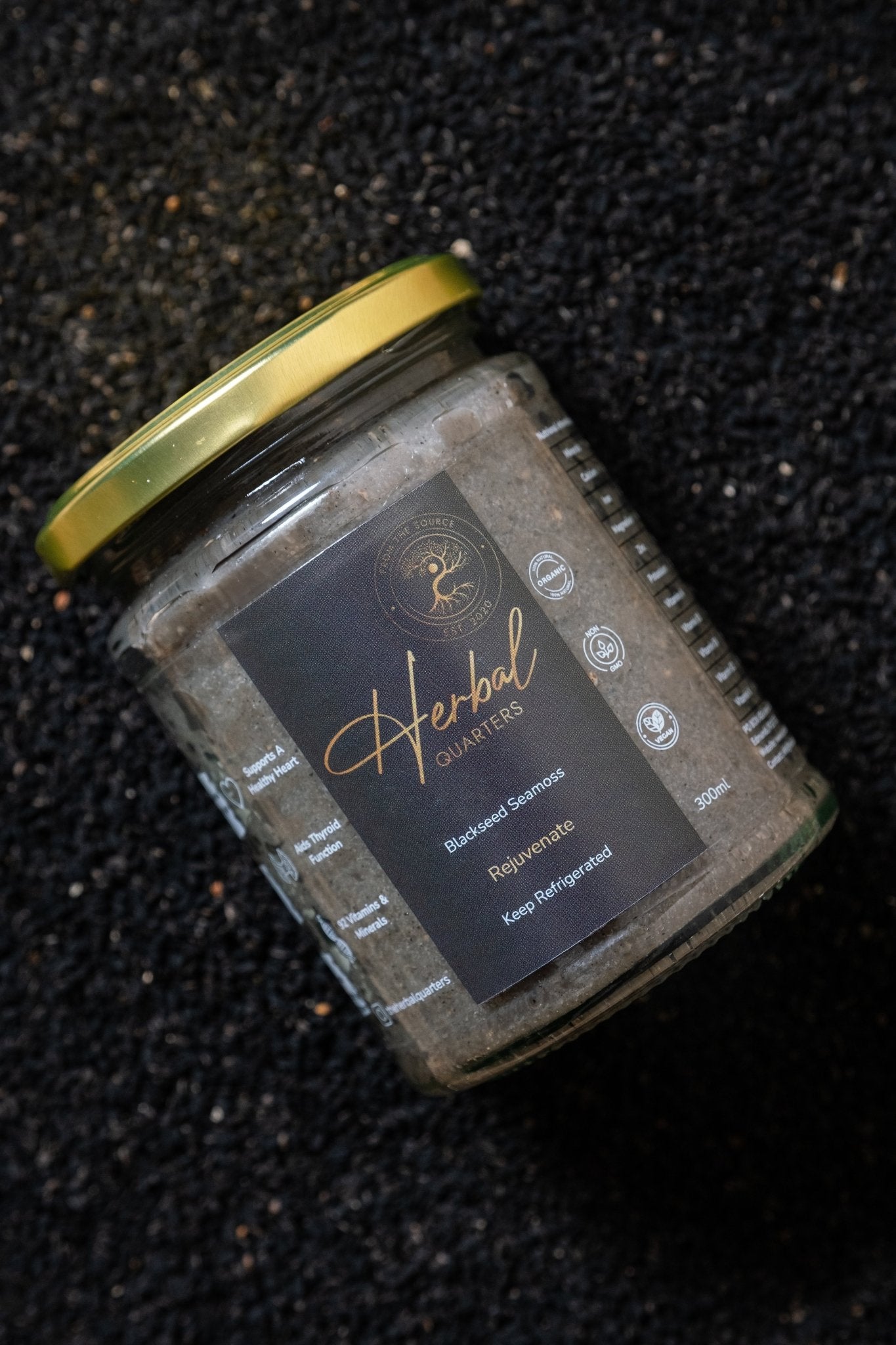 Black Seed Infused Seamoss Gel - Rejuvenate - Herbal Quarters