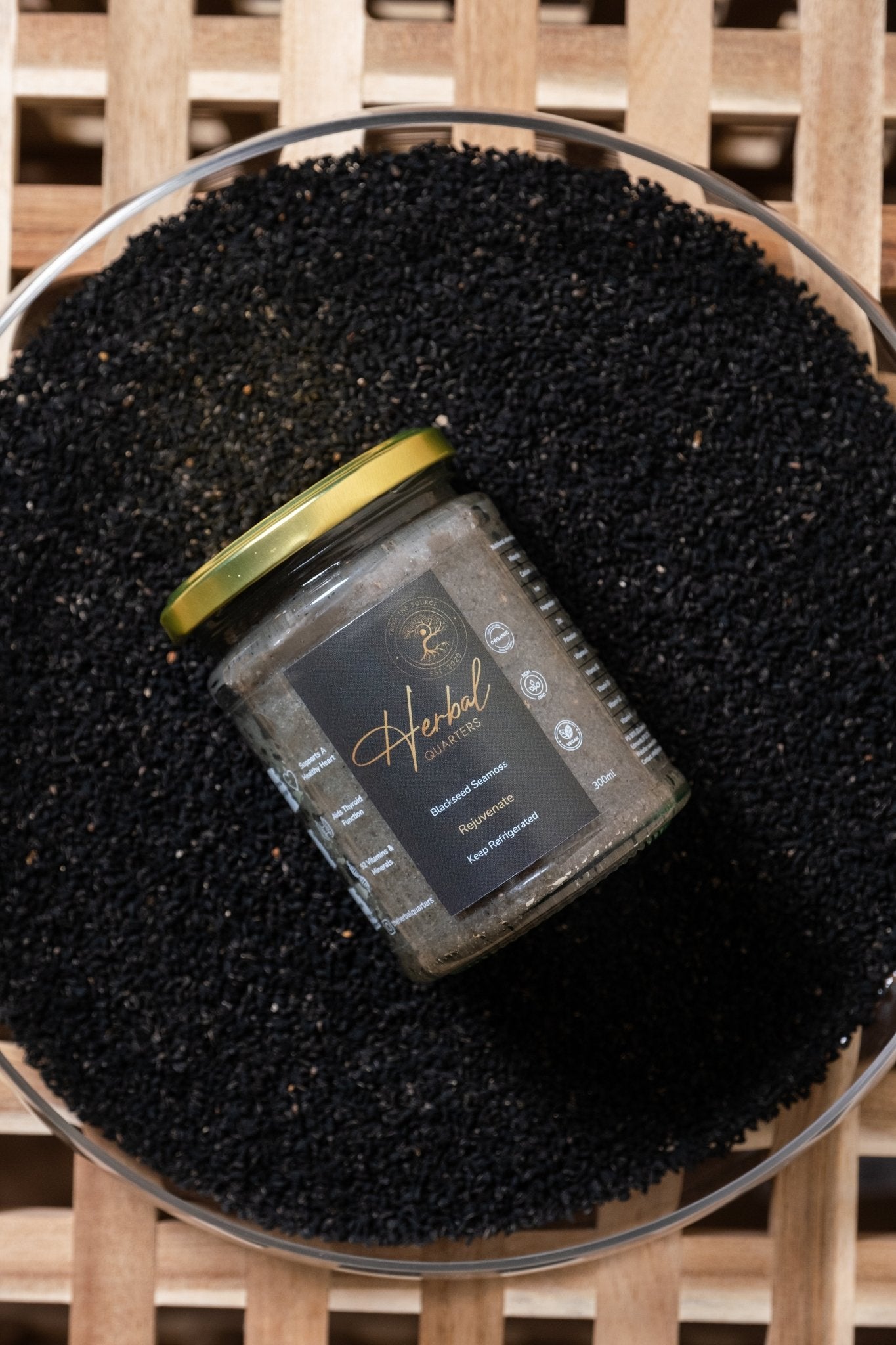 Black Seed Infused Seamoss Gel - Rejuvenate - Herbal Quarters