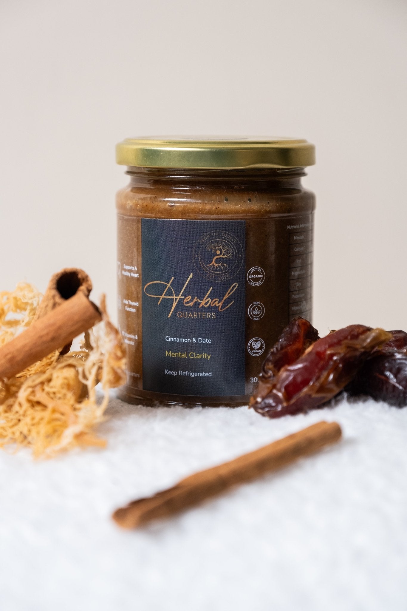 Cinnamon & Date Infused Seamoss Gel - Mental Clarity - Herbal Quarters