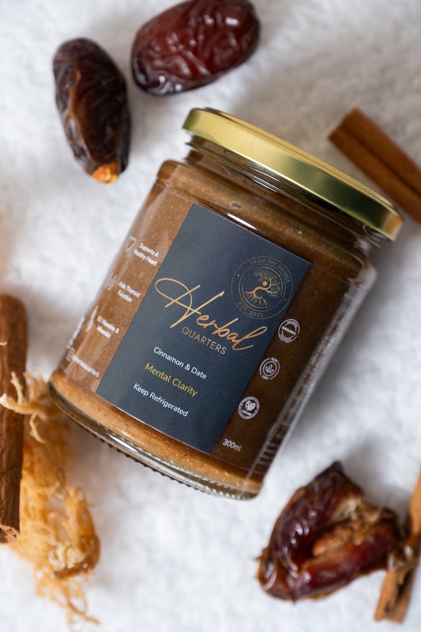Cinnamon & Date Infused Seamoss Gel - Mental Clarity - Herbal Quarters