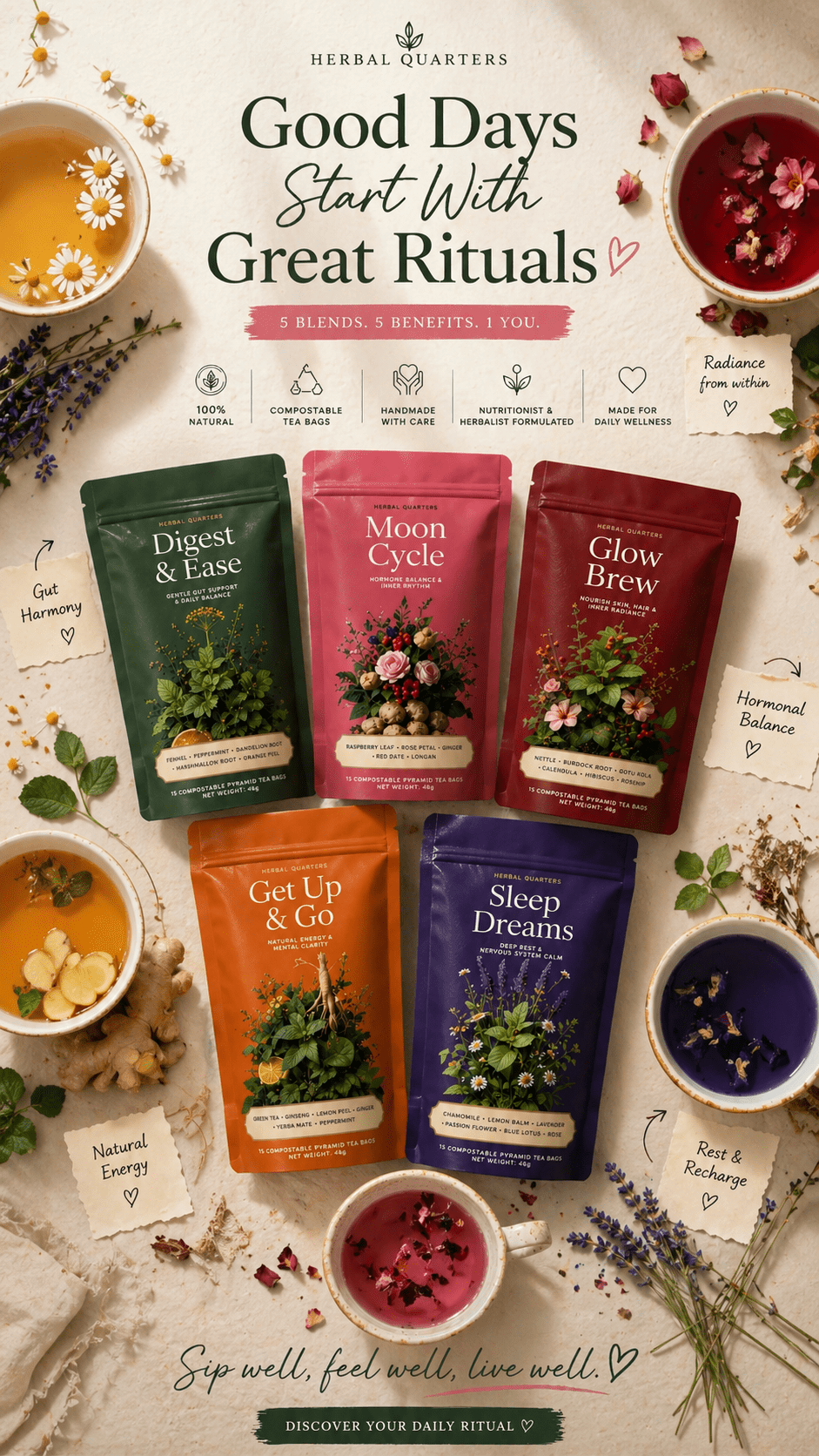 Complete Herbal Tea Ritual - Herbal Quarters