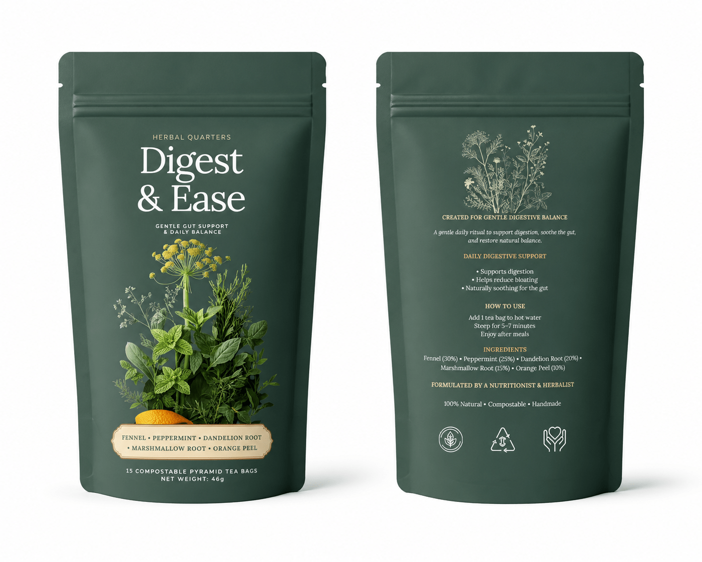 Digest & Ease Gut Health Tea - Herbal Quarters