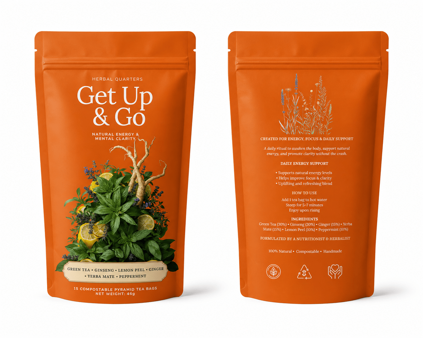 Get Up & Go Energising Tea - Herbal Quarters