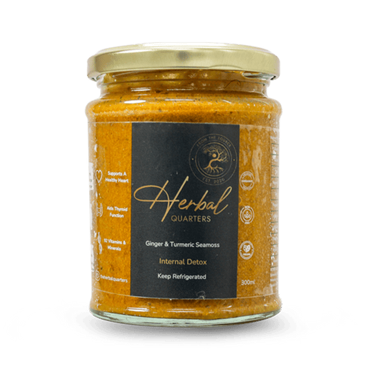 Ginger & Turmeric Infused Sea Moss Gel - Internal Detox - Herbal Quarters
