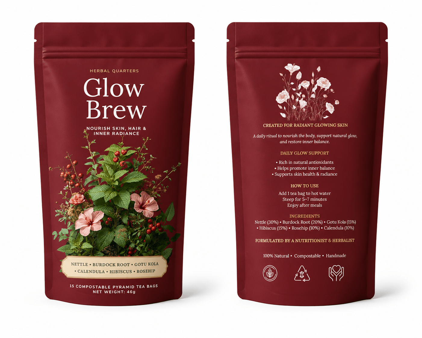 Glow Brew Skin Care Tea - Herbal Quarters
