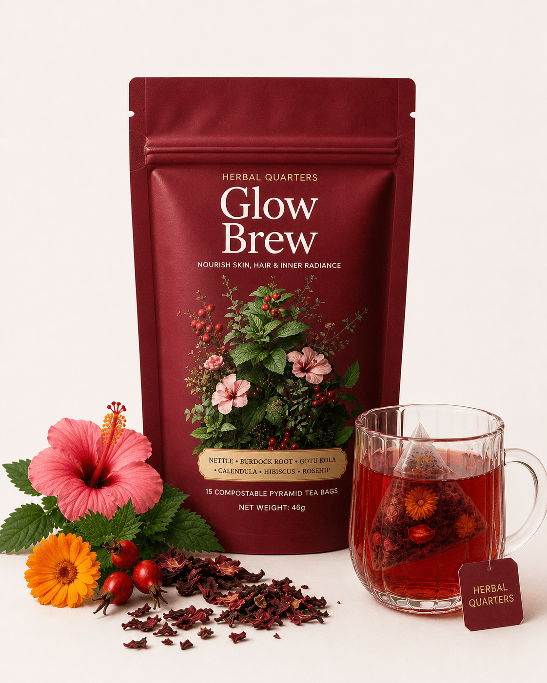 Glow Brew Skin Care Tea - Herbal Quarters