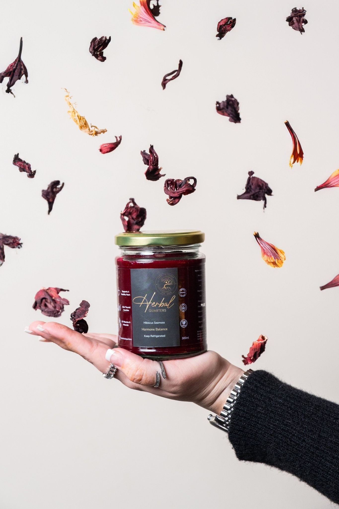Hibiscus Infused Seamoss Gel - Hormone Balance - Herbal Quarters