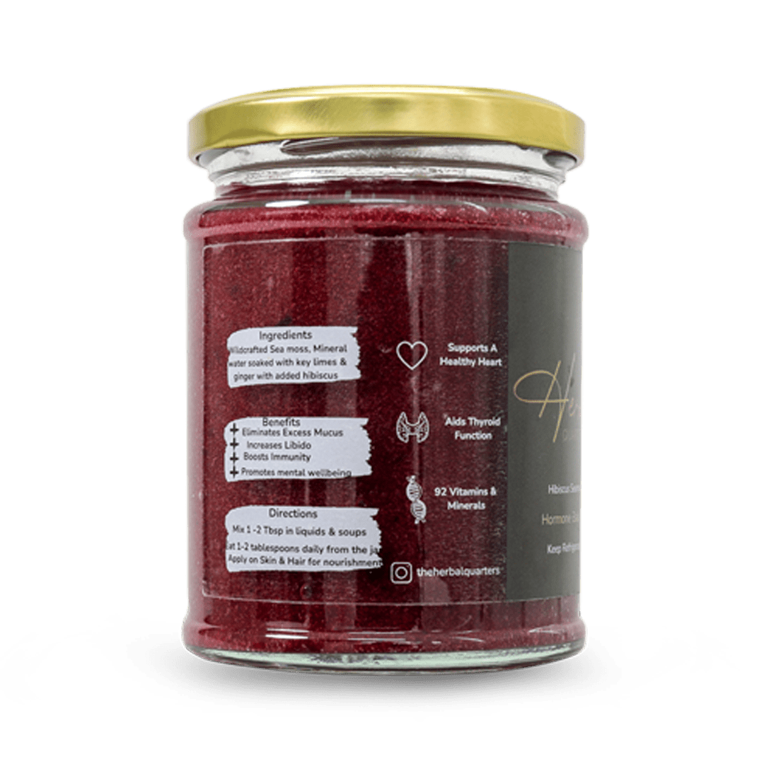 Hibiscus Infused Seamoss Gel - Hormone Balance - Herbal Quarters