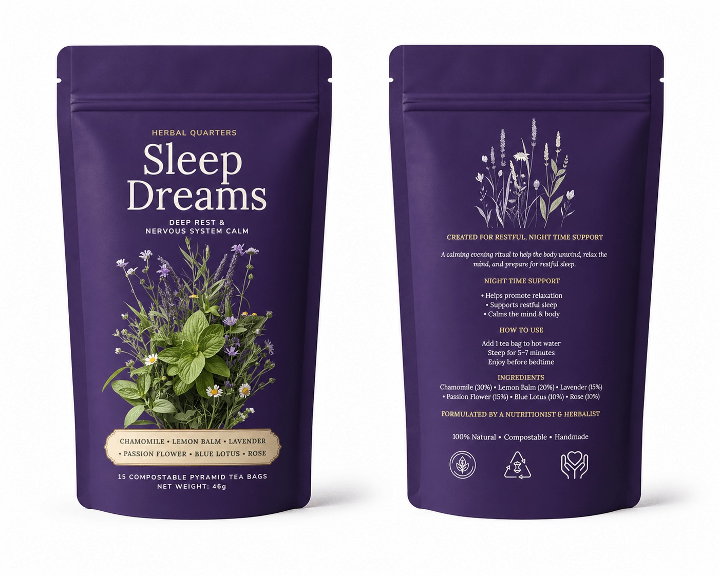 Sleep Dreams Relaxing Herbal Tea - Herbal Quarters